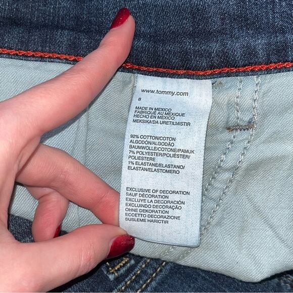 Tommy Hilfiger Cropped Dark Wash Jean Size 8 - Picture 8 of 11